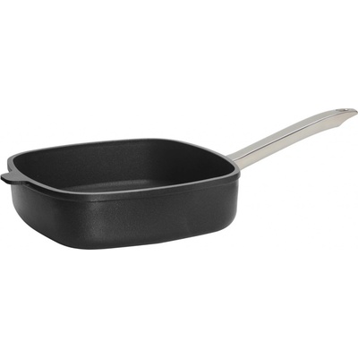 SKK Profesionální titanová grilovací pánvička Titanium Durit Indukce hluboká nerez ručka 26 x 26 cm