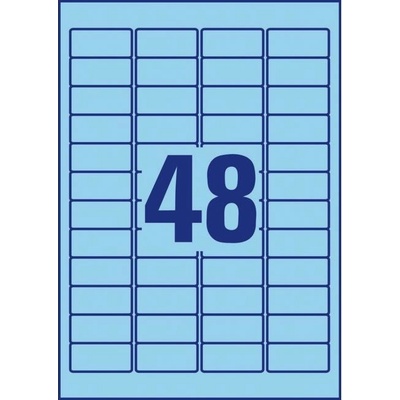 Etikety Avery odnímateľné 45,7x21,2 mm, modré