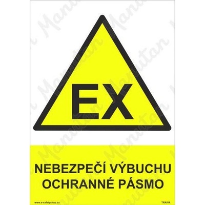 Manutan Nebezpečí vybuchu ochranné pásmo, plast 210 x 297 x 0,5 mm A4