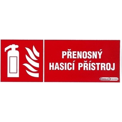 Tabulka Přenosný hasicí přístroj