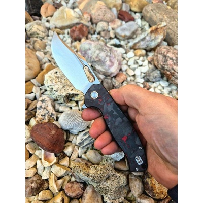 Zavírací uhlíkové vlákno G10 red Sandvik 14C28N