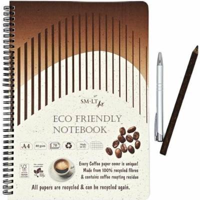 SMLT Art Sešit na spirále ECO Coffee paper A4 - 70 listů