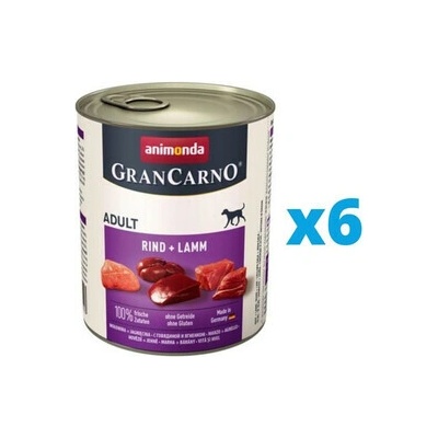 Animonda GranCarno hovädzie s jahňacím 6 x 800 g