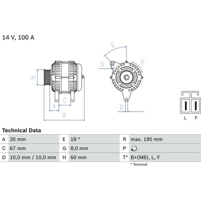 generátor BOSCH 0 986 081 150