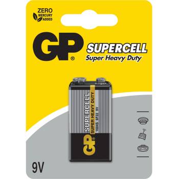 GP Batteries Цинк карбонова батерия GP 6F22 /9V/ Supercell 1604E 1 бр. shrink (GP-BM-6F22)