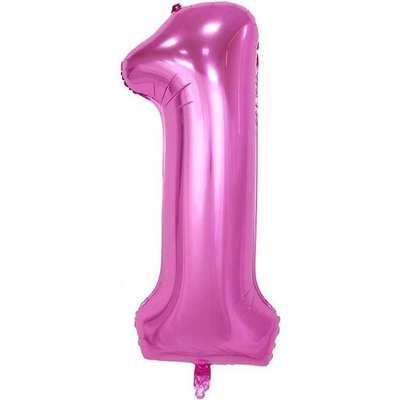 Cakesicq Fóliový balón číslo jedna ružový 102cm