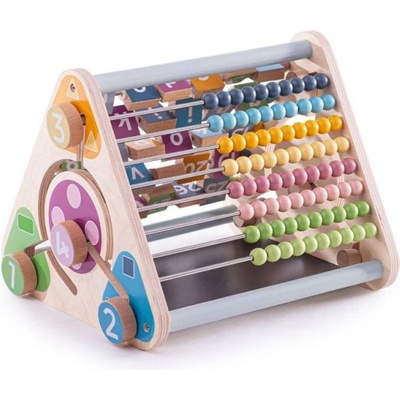 Bigjigs Toys - Дървено образователно сметало с букви, цифри и животни