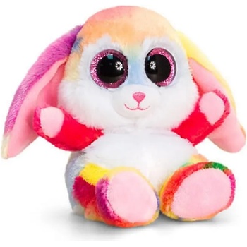 Keel Toys Плюшена играчка Keel Toys Animotsu - Цветно зайче, 15 cm (SF1654)