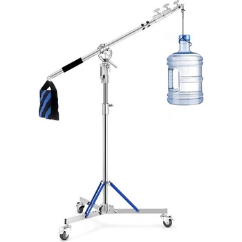 E-Reise Тежкотоварен студиен статив за осветление с колела и cross arm