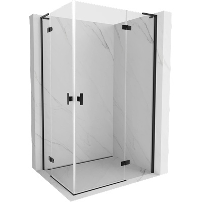 Mexen Mist-H L Duo право разтворяема душ кабина 95 x 110 см, прозрачна, черна - 8A5L-095L-110P-70-00 (8A5L-095L-110P-70-00)