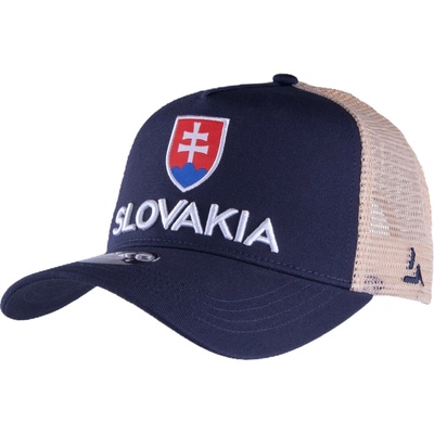Trucker FLLÖS T-CAP SLOVAKIA 7 biela tmavo modrá mix
