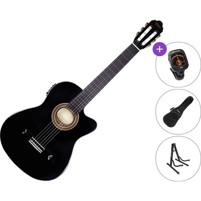 Valencia VC104TCE SET 4/4 Black Класическа китара с предусилвател