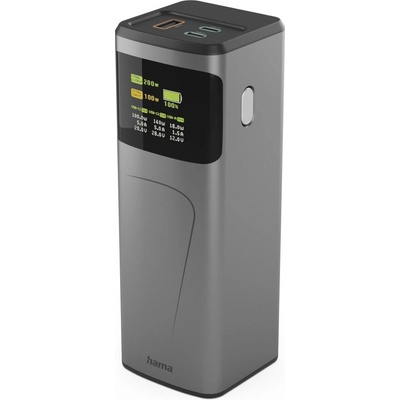 Hama Външна батерия „High Power, 200 W, 24000 mAh, 2x USB-C, USB-A, бързо зареждане (HAMA-201743)
