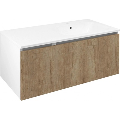Sapho LOREA skříňka 100x46x51,5cm (30+70cm), pravá, dub alabama/bílá mat LE070-2231-R-02