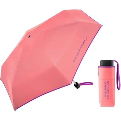 Benetton dámský skládací oranžový deštník Ultra Mini flat georgia 56503 peach
