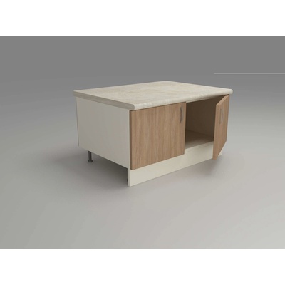 DST Кухненски модул MK-55 dst, 450/600/600-480, бежово и дъб амбер