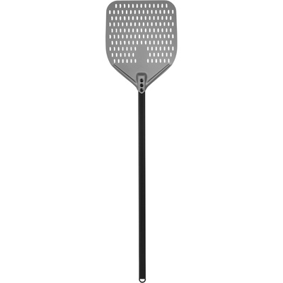TECHNICA Černá, perforovaná lopata na pizzu z anodového hliníku s hliníkovým úchytem, čtvercová, 310x355x1200 mm | TECHNICA, Pizza Line