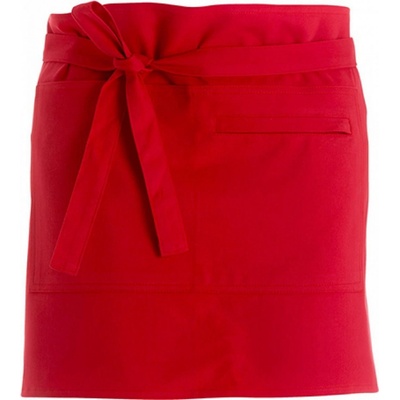 Bargear Středně dlouhá gastro zástěra z bavlněného kepru Červená K513