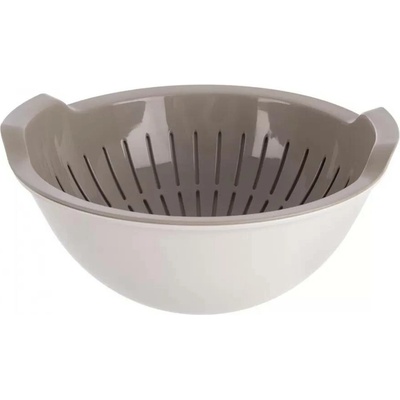 Cedník UH+miska ELA pr. 25 cm hnědá