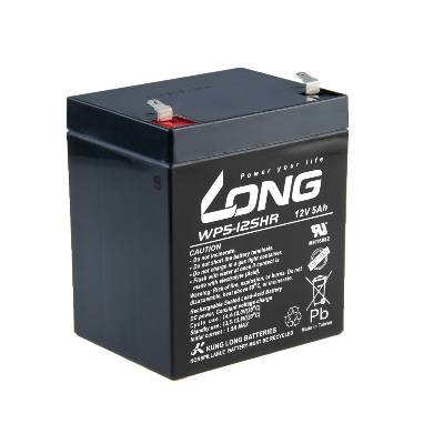 Long 12V 5Ah olověný akumulátor HighRate F1 (WP5-12SHR F1) PBLO-12V005-F1AH