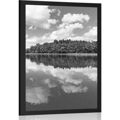 Plakát příroda v letním období v černobílém provedení - 40x60 white