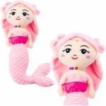 LEAN Toys Plush Mermaid with Beads Cuddly Toy Pink 32cm