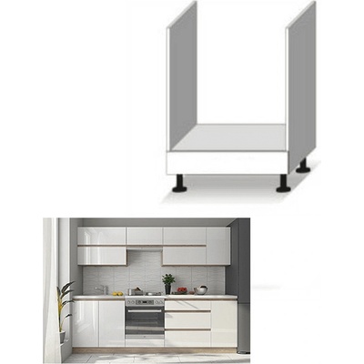 Долен шкаф за фурна Line супер гланц бял HG