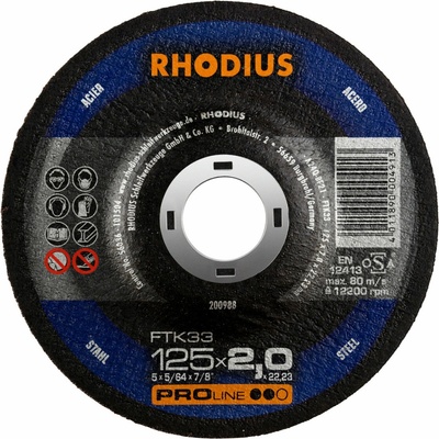 Rhodius Rezný kotúč 125 x 2,0 x 22,23 mm 200988