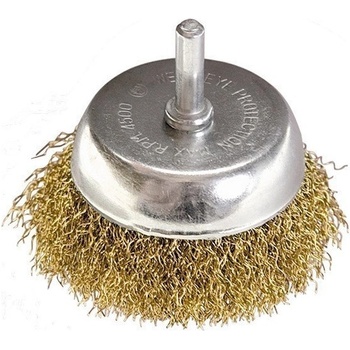 Image 1 of MTX Четка за бормашина, 75 mm, чашковидна с опашка, вълнообразна стоманена тел MTX