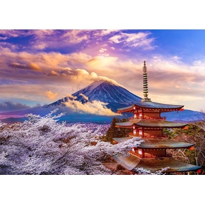 Enjoy - Puzzle Fuji Mountain in Spring, Japan - 1 000 piese