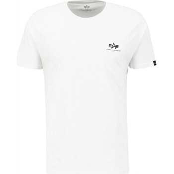Alpha Industries Basic T Small logo white tričko pánske biela