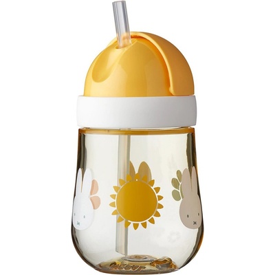 Mepal Mio Miffy Explore žlutý plastový kelímek hrnek pro děti s brčkem 300 ml