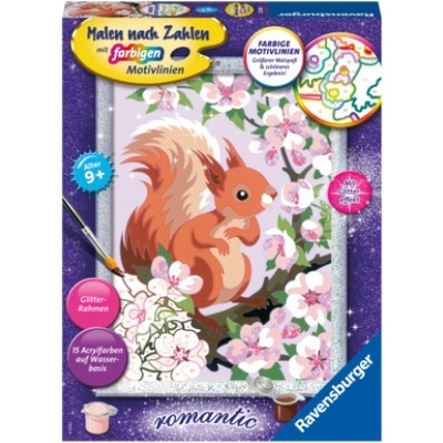 Ravensburger Malen nach Zahlen 20064 Neugieriges Eichhörnchen Kinder ab 9 Jahren