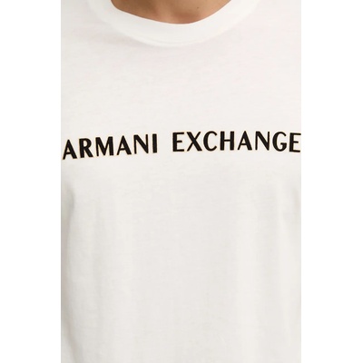 Памучна тениска Armani Exchange в бежово с принт XM000127 AF10356 (XM000127.AF10356)