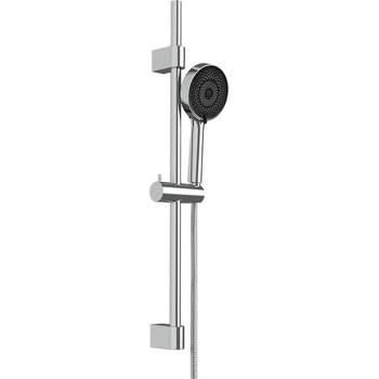 WENKO Душ комплект от неръждаема стомана в сребрист цвят с подвижен държач 70 cm Softwater - Wenko (26198100)