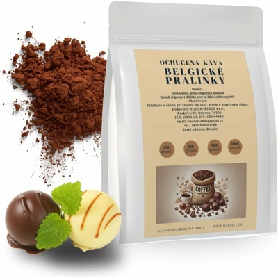 Haniell Káva Belgické pralinky Arabica mletá 200 g