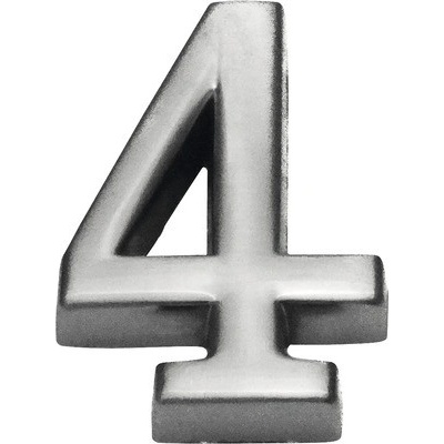 Domové číslo "4" nikel matný 5 cm
