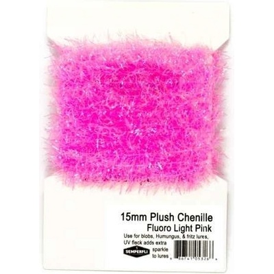 Semperfli Šenylka Plush Transluscent Chenille Fluoro Pale Pink 15mm