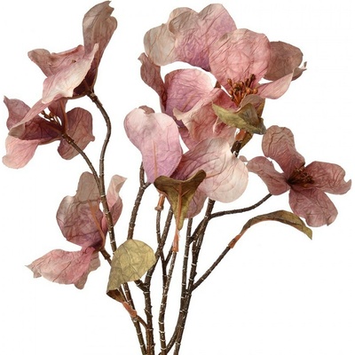 Dekorácia umelá kvetina s ružovými kvetmi Chic Rosé - 12*8*72 cm - Clayre & Eef