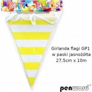 Penword GIRLANDA FLAGI GP1 W PASKI JASNOŻÓŁTA 27, 5cmx10m Penword