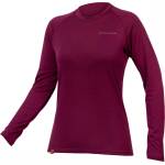 Endura Дамско мериносово термобельо Endura Women's Baabaa Blend Longsleeve Base Layer Merino base layer - Aubergine (115-1327-0314)