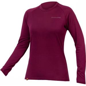 Endura Дамско мериносово термобельо Endura Women's Baabaa Blend Longsleeve Base Layer Merino base layer - Aubergine (115-1327-0314)