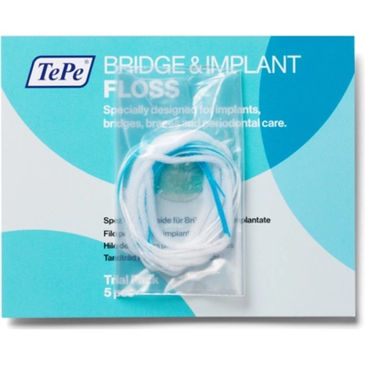 TePe Bridge & Implant Floss zubní nit 5 ks sáček