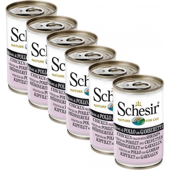 Schesir cat kuracie s krevetami 6 x 140 g