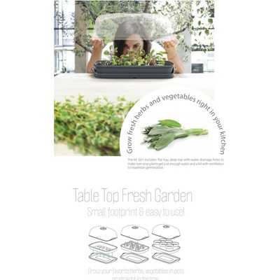 PROSPERPLAST RESPANA TABLE GREENHOUSE Sadbovač antracit 39,1 cm