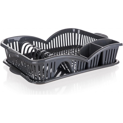 BANQUET Odkapávač na nádobí plastový myKITCHEN 45 x 31 x 8cm, antracit