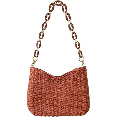 Macramé kabelka s retiazkou Oranžová