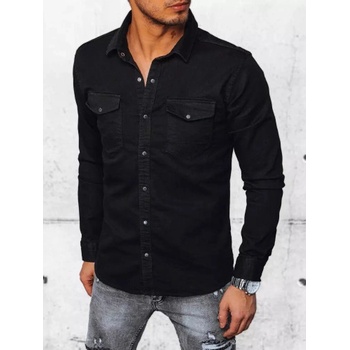 Pánska riflová košeľa čierna (dx2373) black