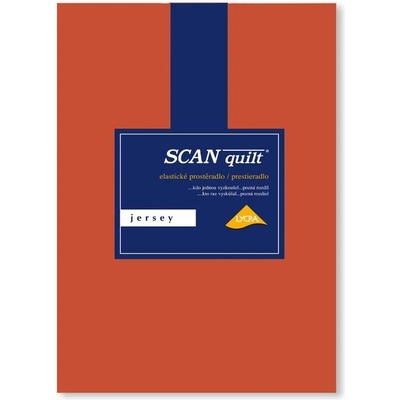 SCANquilt napínací prostěradlo jersey Elastic lycra cihlové 160x200x30