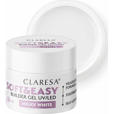 Activeshop Claresa stavební gel Soft&Easy mléčně bílý 90 g
